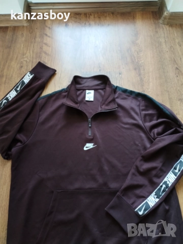 Nike Half-Zip Top Brown - страхотно мъжко горнище КАТО НОВО ХЛ, снимка 6 - Спортни дрехи, екипи - 52147466