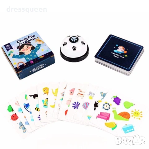 4698 Семейна настолна игра Crazy Flip – Предизвикателство за бързи реакции и фокус, снимка 4 - Образователни игри - 53771857