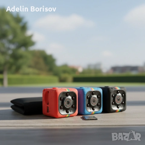 Удароустойчива мини екшън камера с HD резолюция и сензор за движение / Цвят: според наличността в ск