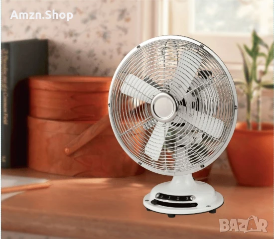 Ретро Вентилатор Метален Настолен Вентилатор Винтидж стил,, снимка 5 - Антикварни и старинни предмети - 50633900