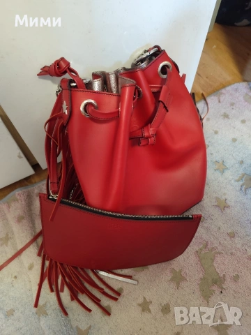дамска червена чанта , снимка 3 - Чанти - 53710102