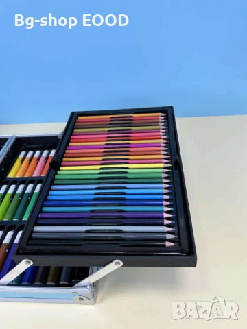 Комплект за рисуване 145 части в метален куфар , снимка 9 - Рисуване и оцветяване - 53927342