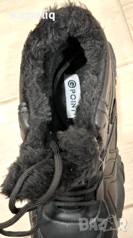 Черни маратонки с пух, снимка 3 - Маратонки - 53677413