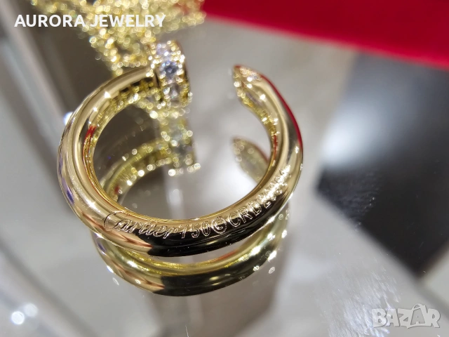 CARTIER Nail Juste un Clou Gold Diamonds Pendant Дамско Колие Пирон, снимка 9 - Колиета, медальони, синджири - 53007251