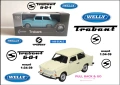 Метални колички Trabant 601 Welly, снимка 1