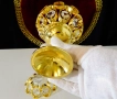 Позлатен бронзов свещник Weinfurtner Gold Crystal. , снимка 9