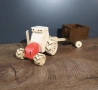 Декоративен дървен трактор с ремарке DMAR 328, снимка 1