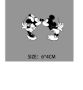 Мики и Мини Маус Черно бял термо щампа апликация картинка за дреха