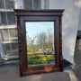 Старинно автентично огледало с дървена рамка с орнаменти, снимка 1 - Антикварни и старинни предмети - 44973775