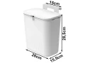 Кош за отпадъци с капак за врата на шкаф 9л, снимка 6