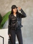 Дамско късо, кожено яке, снимка 4