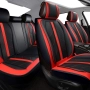 Универсална тапицерия за кола Automat 1171 – 5 части, еко кожа, Червено с черно, снимка 1