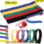 Комплект 10 броя разноцветни велкро връзки за кабели - КОД 4222, снимка 1