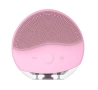 Ултразвукова силиконова четка за почистване на лице, 12 скорости, масажна, розова, снимка 1
