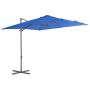 vidaXL Градински чадър чупещо рамо и стоманен прът лазурен 250x250 см(SKU:46991