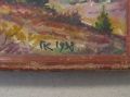 Картина акварел Планински пейзаж 1938 г., Г.К., в рамка 20/26 см, отличен, снимка 4
