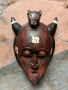 Африканка маска , дърворезба, ръчно изработена и оцветена. , снимка 2