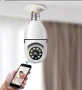 Лампа  панорамна WiFI  IP 360 гр. Звук и сензор Камера за наблюдение и запис E27, снимка 3
