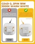 Нова G24D-2 18W 2 Pin Крушка 3000K 750lm CFL Енергоспестяваща 2 броя топла светлина, снимка 3