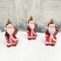 6175 Комплект коледни играчки за елха Дядо Коледа, 3 броя, 9 см, снимка 1