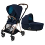 Cybex Mios 2-в-1 Детска количка Nautical Blue с шаси Rosegold, снимка 1