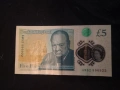 Банкнота от 5 британски лири в обращение, Англия, Великобритания, QEII, банкнота от Уинстън Чърчил, снимка 1