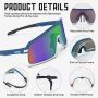 FUNWICT Поляризирани спортни слънчеви очила за бягане, колоездене, TR90 Frame UV400, снимка 2