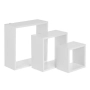 Комплект декоративни рафтове Mercado Trade, За стена, 3бр., Бял, снимка 2