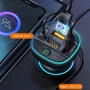 Адаптер за запалка PA1308 Bluetooth FM трансмитер с 2 USB QC и Type-C бързо зареждане, снимка 3