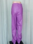 4XL Кожен ,нов панталон в лилаво за едра дама , снимка 3