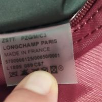 НОВА Longchamp –винено червена, L, дълги дръжки, бродирано лого, снимка 9 - Чанти - 45126460