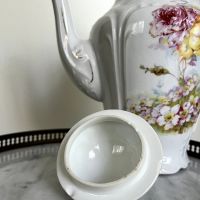 Порцеланов чайник и захарница - Ар Нуво в класическа форма и декорація, снимка 6 - Аксесоари за кухня - 45508791