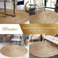 Кръгъл килим от юта 150см Бохо стил Естествени растителни влакна, снимка 3 - Килими - 45450187