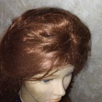 Дълга кестенява чуплива перука, снимка 9 - Аксесоари за коса - 45088416