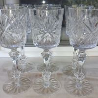 стар кристал чаши за вино  шампанско стари кристални чаши , снимка 3 - Антикварни и старинни предмети - 45275722
