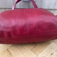 Червена кожена чанта на Musette, снимка 7 - Чанти - 45842132
