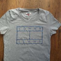 Tommy hilfiger Jeans T-Shirt Metallic Flag - страхотна дамска тениска М, снимка 6 - Тениски - 45135492