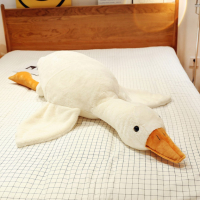 Възглавница във формата на голяма, плюшена, бяла гъска, снимка 4 - Плюшени играчки - 45037202