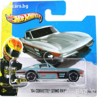 Колекционерска количка Hot Wheels '64 Corvette Sting Ray, снимка 1 - Коли, камиони, мотори, писти - 45041346