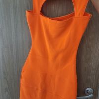 Оранжева рокля , снимка 3 - Рокли - 45641835