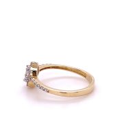 Златен дамски пръстен 2,10гр. размер:57 14кр. проба:585 модел:23640-3, снимка 2 - Пръстени - 45715223