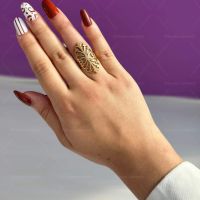 Голям дамски пръстен от неръждаема стомана с интересен дизайн, снимка 6 - Пръстени - 45853139