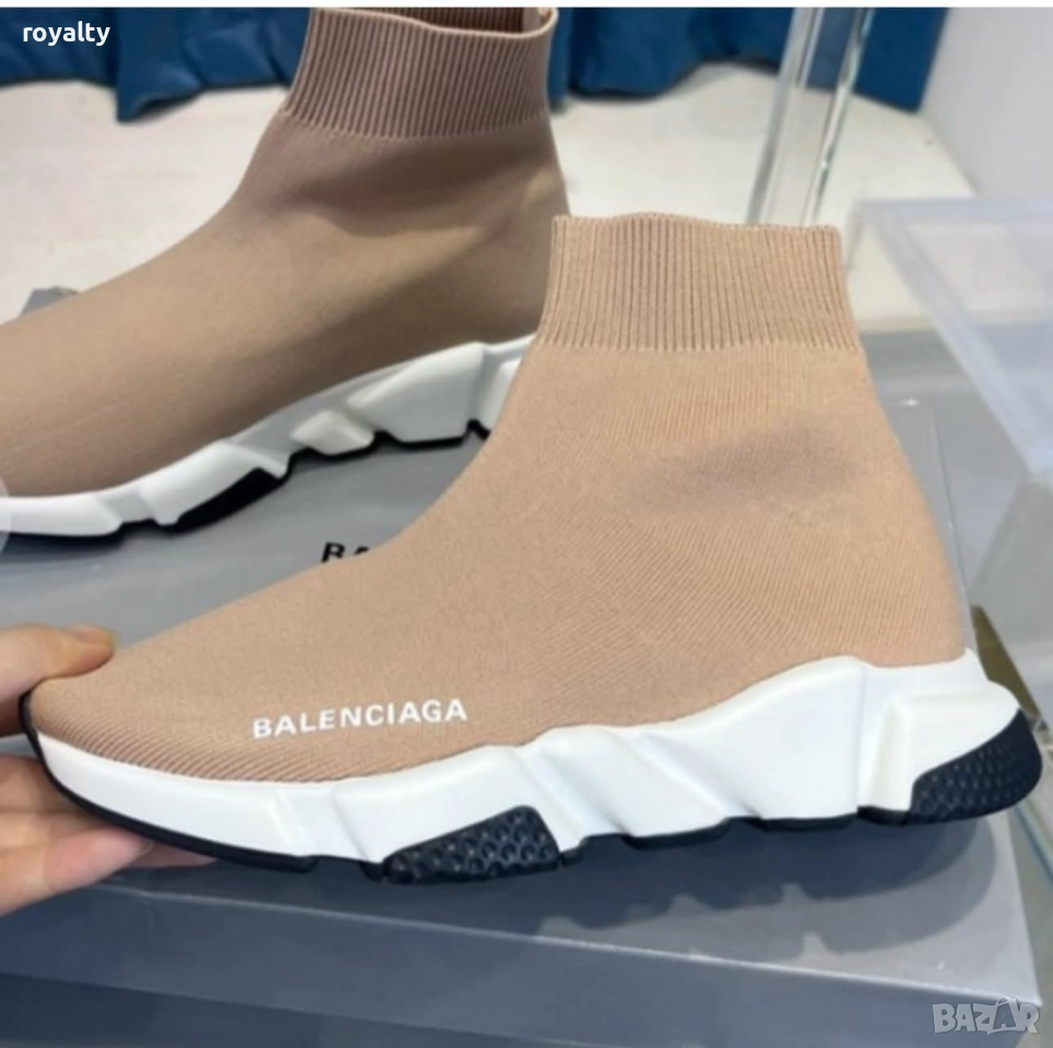 Balenciaga Бежови Обувки Тип Чорап , снимка 1
