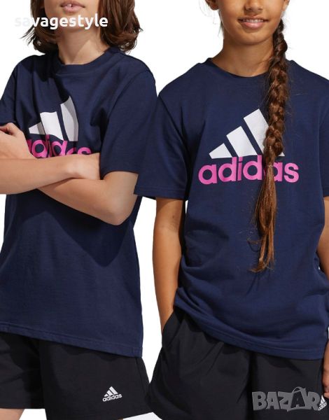 Детска тениска ADIDAS Essentials Two Color Big Logo Cotton Tee Navy, снимка 1