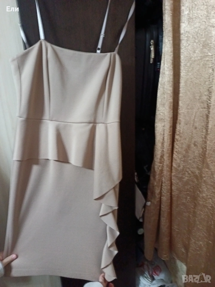 Рокля и сако в бежово, снимка 1