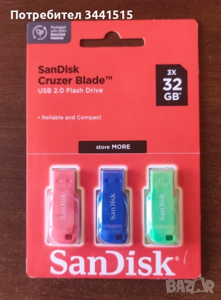 Флаш памет Sandisk 32GB x 3 броя НОВИ , снимка 1
