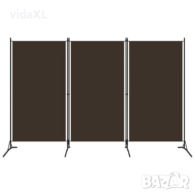 vidaXL Параван за стая, 3 панела, кафяв, 260x180 см（SKU:320732, снимка 1