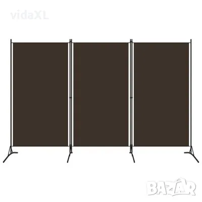 vidaXL Параван за стая, 3 панела, кафяв, 260x180 см（SKU:320732）, снимка 1