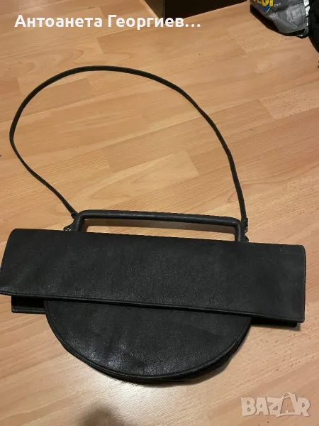 Дамска чанта кожена черна - уникален модел, снимка 1