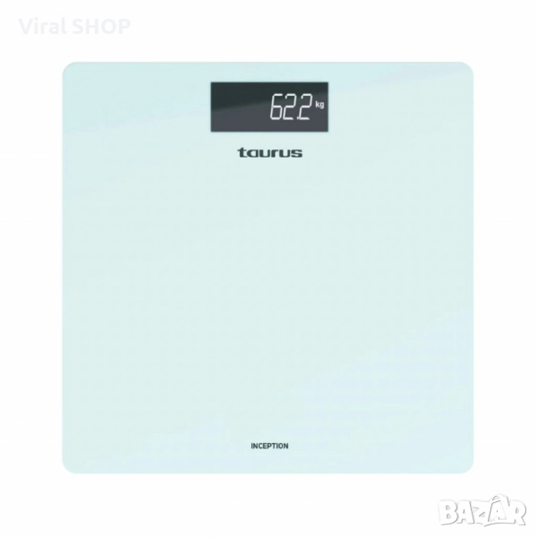 Везна за баня Taurus Inception – дигитална, закалено стъкло, 3–180 кг, модерен дизайн, снимка 1